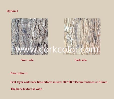 Customized Size Cork Bark tiles,easy for installing
