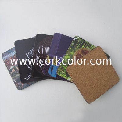 Cheap promotional gifts Mdf cork coaster Customized size and printed logo
