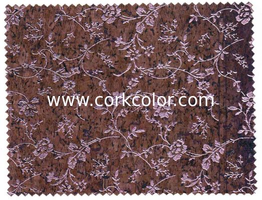 Printed colored & Eco-friendly cork fabric sheet for bags/cover/notebook/shoes with TC backing,waterproof and dust