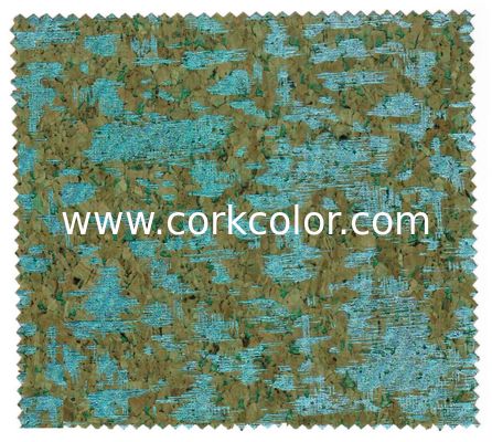 Printed colored & Eco-friendly cork fabric sheet for bags/cover/notebook/shoes with TC backing,waterproof and dust