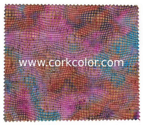 Widely used Coloredful cork fabric sheet for Shoe Heel/Phone Cover with TC backing