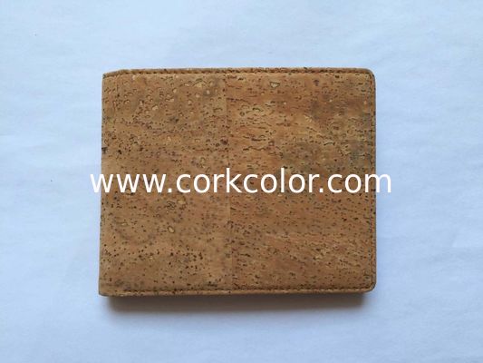 Hot Sale Bifold men gender slim cork wallet 11x9cm with pocket coin,card and money slot