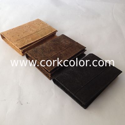 Different Color men gender slim cork wallet 11x9cm with card and money slot