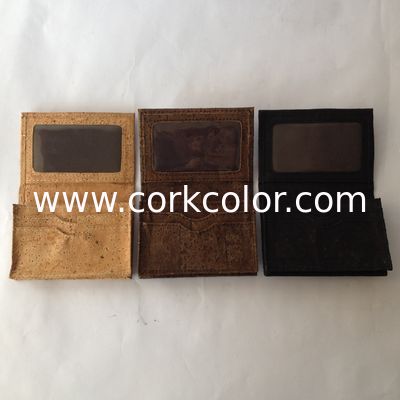 Different Color men gender slim cork wallet 11x9cm with card and money slot