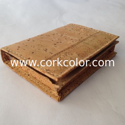 Different Color men gender slim cork wallet 11x9cm with card and money slot