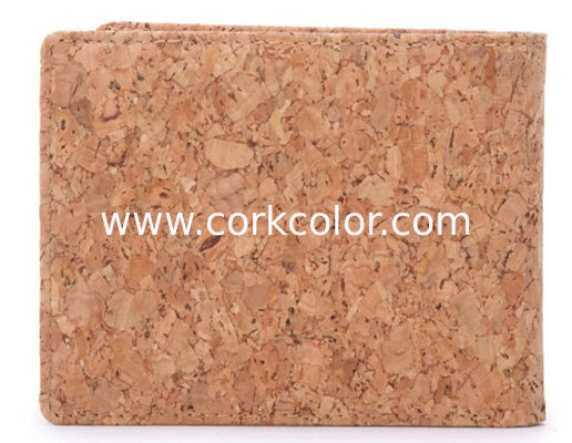 Cool men cork wallet with different color 11x9cm with card and money slot, customized logo