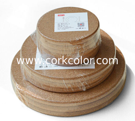 High Quality Cork Coaster with silkscreen shrink wrapped packing, customized size is available