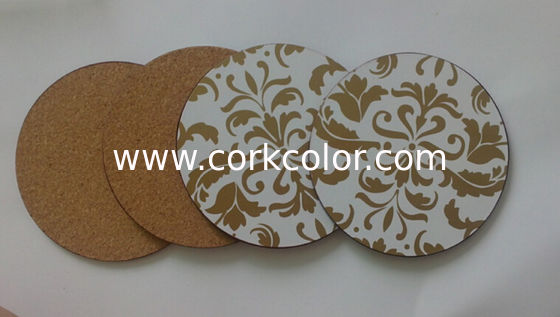 Nature Cork Coaster with silkscreen logo, good for heat insulation