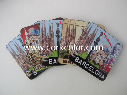 Popular Mdf cork coaster Customized size and printed logo for home