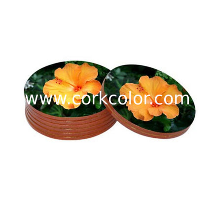 Wholesale 10*10cm  Round Blank MDF coaster with white top for DIY printing artwork