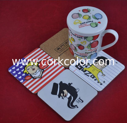 Wholesale 10*10cm  Square Blank MDF coaster with white top for DIY printing artwork