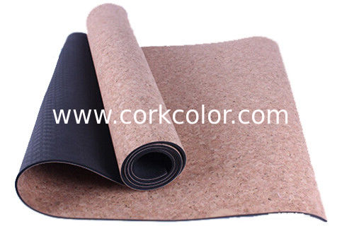 Hot Wholesale Eco-Friendly Absorbent Fashion Anti Slip Natural Cork Rubber Yoga Mat