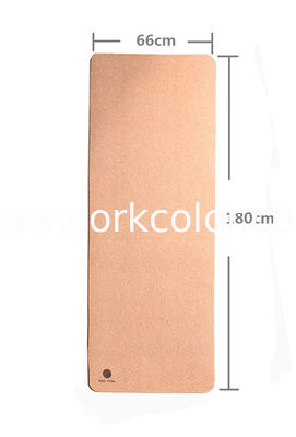 26‘’ Popular Eco-Friendly Anti Slip Natural Cork Rubber Yoga Mat, customized thickness