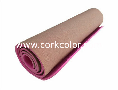 2016 Popular Hot Sale Custom Logo Eco Friendly TPE Cork Yoga Mat for Wholesale