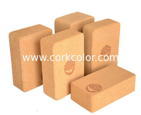 2016 Hot Sale custom printing logo eco-friendly natural cork yoga block 3''x6''x9'',good for yoga sports