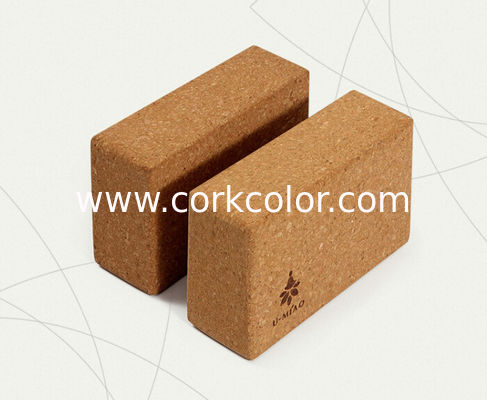 2016 Hot Sale custom printing logo eco-friendly natural cork yoga block 3''x6''x9'',good for yoga sports
