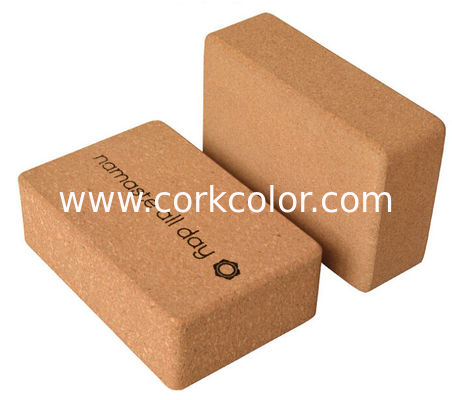 2016 Hot Sale custom printing logo eco-friendly natural cork yoga block 3''x6''x9'',good for yoga sports