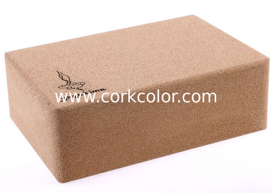 2016 Hot Sale custom printing logo eco-friendly natural cork yoga block 4''x6''x9'',good for yoga sports