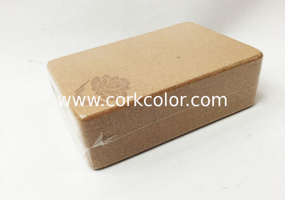 2016 Hot Sale custom printing logo eco-friendly natural cork yoga block 4''x6''x9'',good for yoga sports