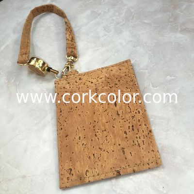 Popular Natural Cork Money Clip Credit Card Holder with Handle
