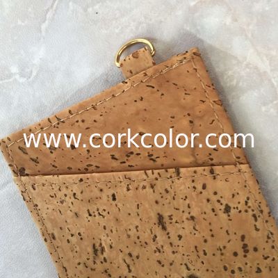 Popular Natural Cork Money Clip Credit Card Holder with Handle