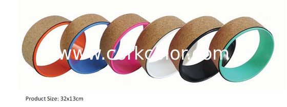 Eco Friendly Customized Color/ Popular Hot Sale Customized Logo Cork Yoga Wheel for Wholesale