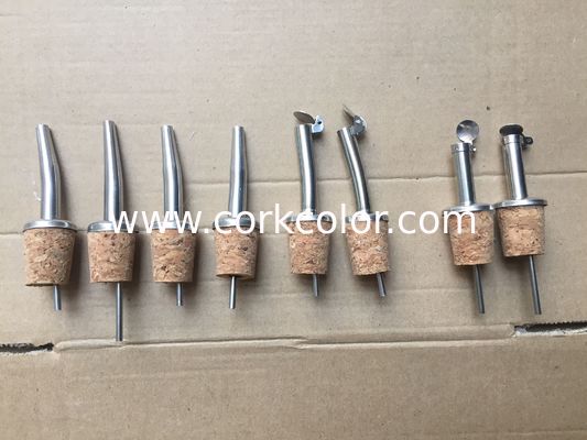 New Hot Stainless Steel Cork Olive Oil Bottle Pourer for Wholesale