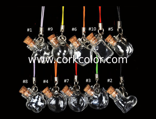 Mini Irregular Vials/ Clear Glass Jars Bottles with Cork Stoppers for Arts & Crafts, Projects, Decoration