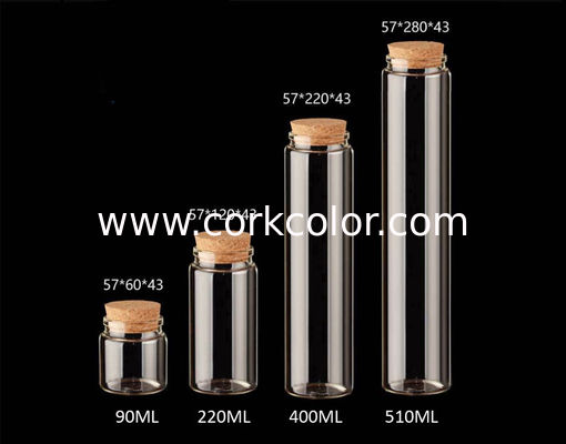 57mm New Style Glass Jars Bottles with Cork lid,  for  Messages, Wedding Wish, DIY, Projects, Decoration