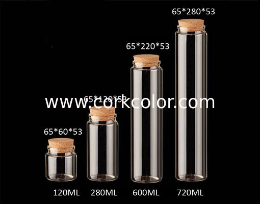 65mm Wholesale Empty Glass Jars Bottles with Cork lid, for  Messages, Wedding Wish, DIY, Projects, Decoration