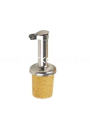 304 Stainless Steel Olive Oil Liquor Wine Pourer Free Flow Bottle Dispenser Spout with Cork Stopper