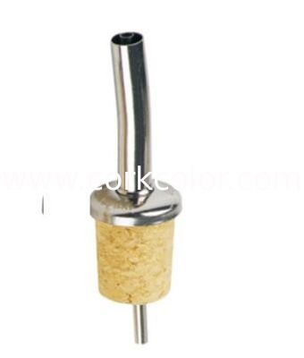 Professional Stainless Steel Olive Oil Liquor Wine Pourer with Cork Stopper