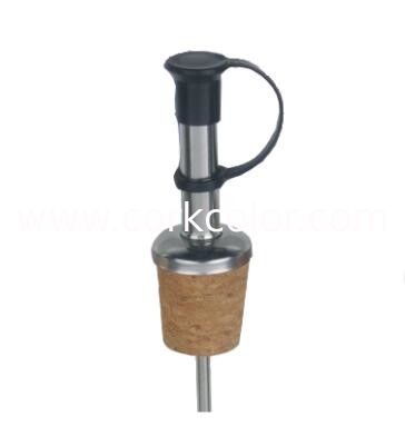 Easy to Use 304 Stainless Steel Olive Oil Liquor Wine Pourer with Cork Stopper