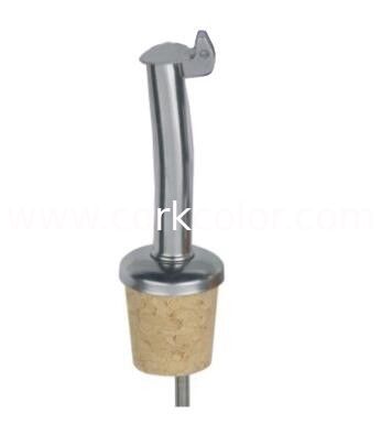 Easy to Use 304 Stainless Steel Olive Oil Liquor Wine Pourer with Cork Stopper
