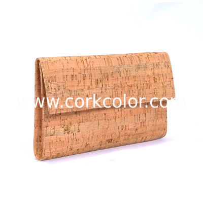 Foldover Evening Clutch in Cork with Gold Flecks