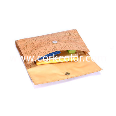 Foldover Evening Clutch in Cork with Gold Flecks