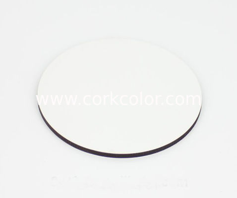 Promotional Round 3.5'' Sublimation MDF Coasters with Cork Back, 3mm thickness
