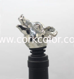 Popular Deer Head Wine Bottle Cork Pourer Stopper with Zin Alloy Material