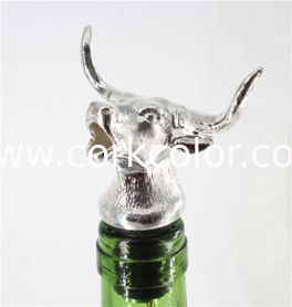 Popular Deer Head Wine Bottle Cork Pourer Stopper with Zin Alloy Material