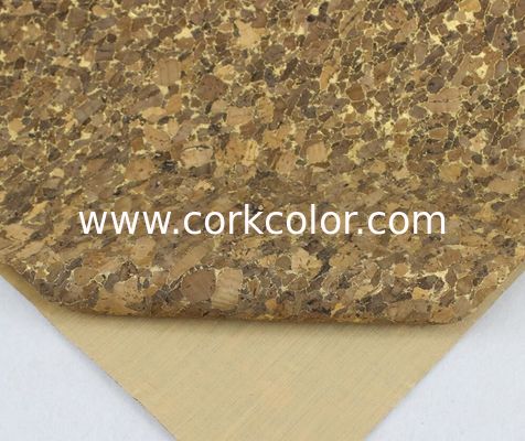 Wholesale 1.35m Width Nature Cork Fabric/Leather with Dark and Golden Color for Sofa, Phone Cover Making