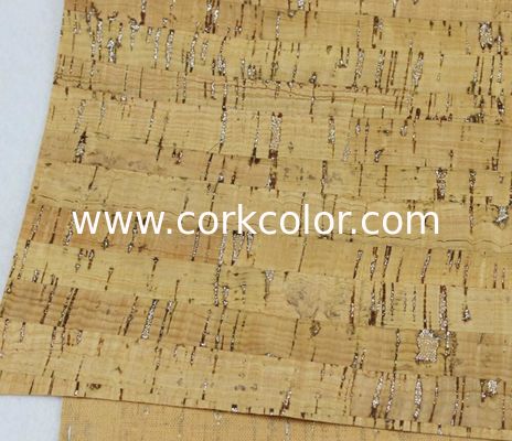 Hot Sale Shiny Silver Fleck Nature Cork Fabric by Yard for Handbag Making