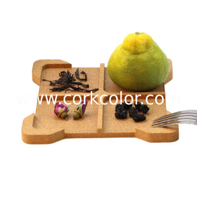 BSCI Certified Factory Custom Square Groove Cork Coaster Eco-Friendly Heat Insulation Anti-Scald Molded Cork Mat