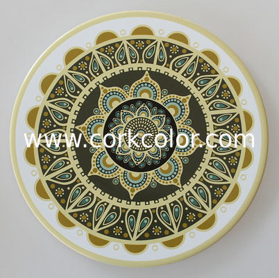 Factory Directly Shiny Square 16x16cm White Color Ceramic Pot Trivet with Cork Coaster/Bottom for Kitchen Pan