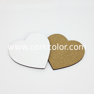 Popular 110x110mm Heart Shape Sublimation MDF Blank Coaster for Gift or Promotion