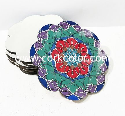 105*105mm Wavy Edge Flower shape Blank Sublimation Ccoasters Hotel And Restaurant Cup Mat