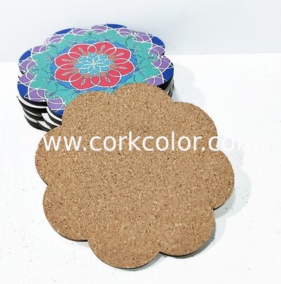 105*105mm Wavy Edge Flower shape Blank Sublimation Ccoasters Hotel And Restaurant Cup Mat