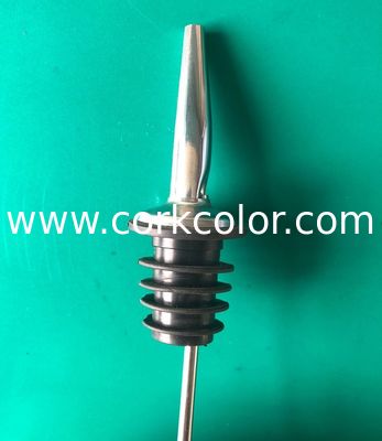 2020 Hot Sale Price Stainless Steel Pourer with TPE Stopper Silver with 5mm or 6mm Spout Opening