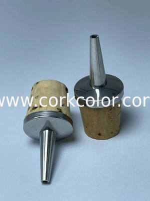 Factory Wholesale Stainless Steel Dasher Top with Cork Stopper for 20mm Ceramic/Glass Bottle