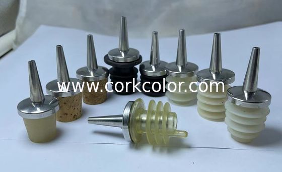 Factory Wholesale Stainless Steel Dasher Top with Cork Stopper for 20mm Ceramic/Glass Bottle