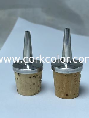 Factory Wholesale Stainless Steel Dasher Top with Cork Stopper for 20mm Ceramic/Glass Bottle